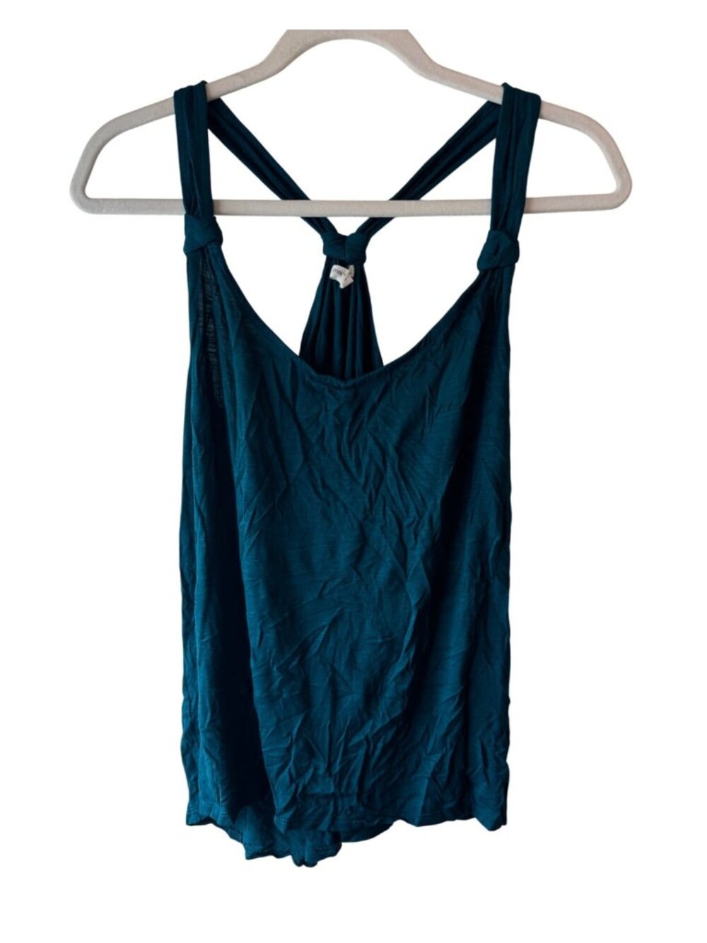 Maurices Teal Racerback Tank Top Soft Stretchy Sleeveless Layering Shirt READ